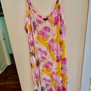 Torrid Watercolor Tie-Dye Trapeze Maxi Dress